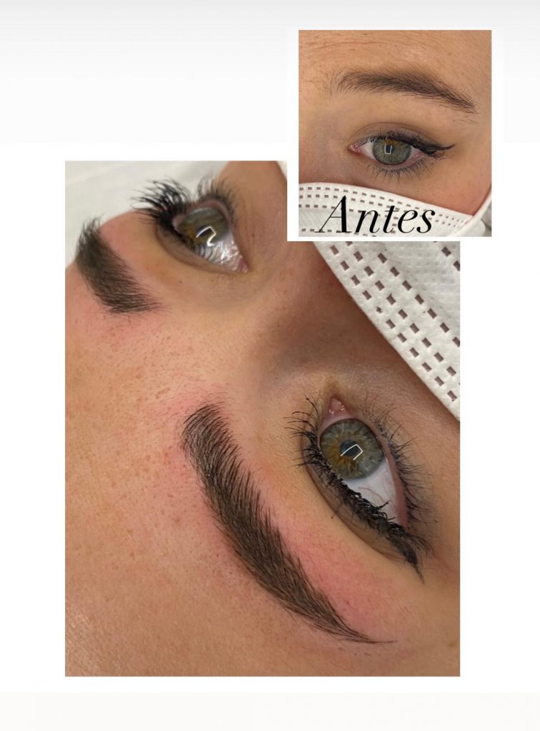 antes y después microblading